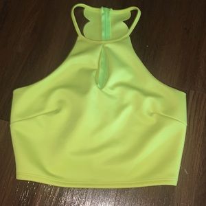 The vintage shop neon tank top cropped
